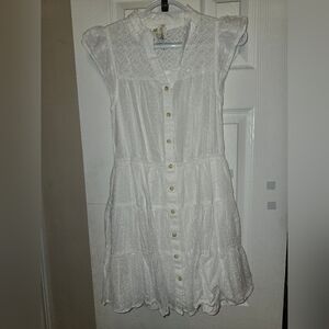 Blue Pepper Dress, Small, White